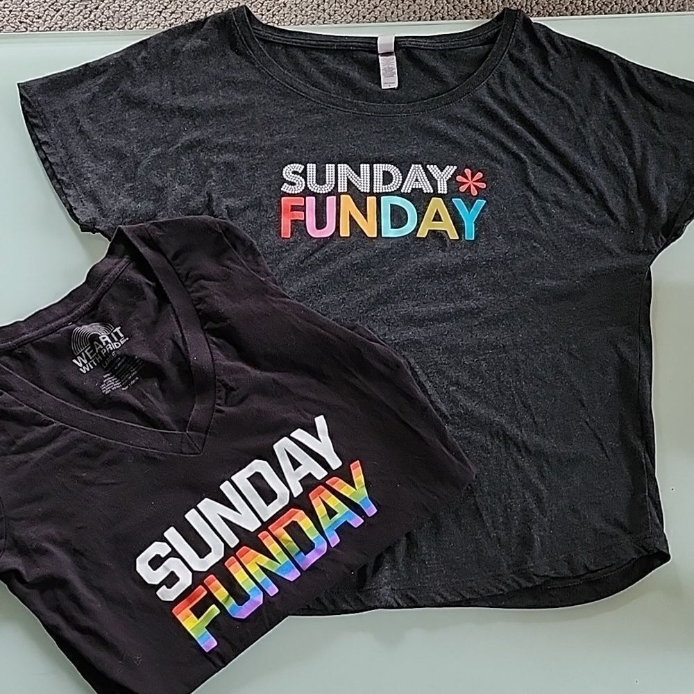 Lot of 2  Pride Sunday Funday Tops